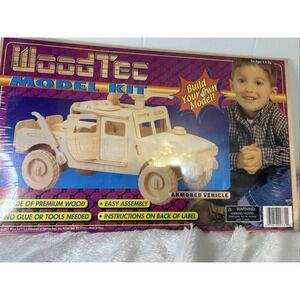 Vintage‎ WoodTec Armored Vehicle Model Kit.New forever toys. 2002.